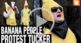 Pathetic Banana People Try to Harass Tucker Carlso