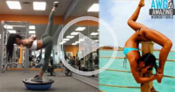 Awesome workout Samantha Hall - Female Fitness Mot
