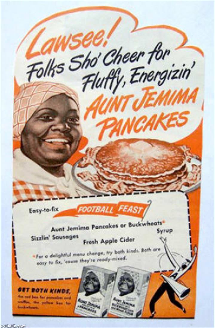 Aunt Jemima Pancake Mix ad.