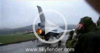 F-16 Falcon Jet Full Thrust Engine Afterburner Tes