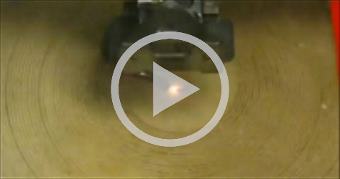 What happens when you laser cut tracks on a tortil