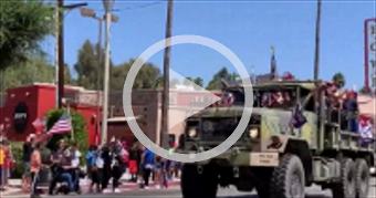 Ventura Boulevard packed with Trump Supporters Car
