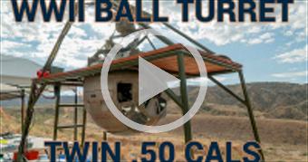 WW2 Ball Turret with Twin .50 Cals at the Big Sand