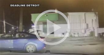 Detroit cops flee from drive-by shooting happening