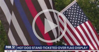 Illinois hot dog stand ticketed over American flag
