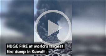 Tire Graveyard Fire | HUGE FIRE at world’s largest
