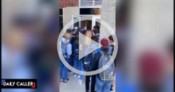Unmasked Kids Push Through Administrators To Go To