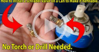How to Easily Install a Schrader Valve on any Can 