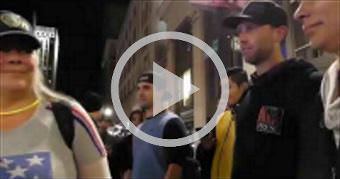 Man insults #NYPD 9/11 widow, runs when he sees he